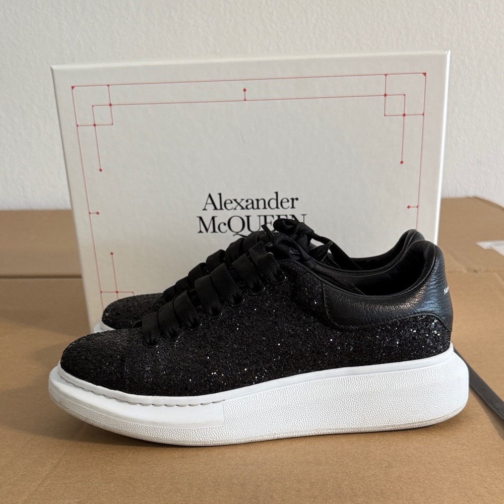 Alexander McQueen Black Sparkle Sneakers - Picture 3 of 7